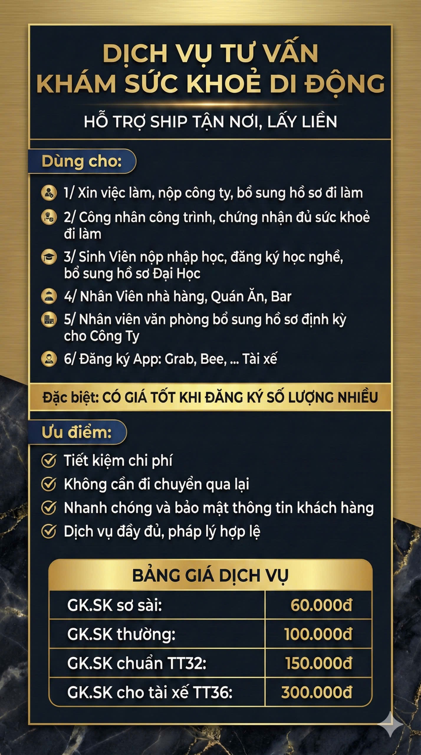 Dịch vụ tư vấn khám sức khỏe